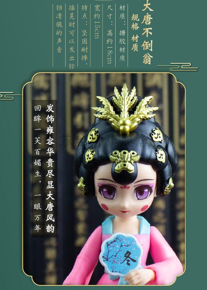 纪念品礼物文创大唐不夜城娃娃旅游摆件 大号音乐不倒翁夏礼盒【图片
