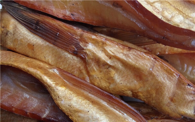 上海可发 腊鱼肚皮肉500 1000克烟熏咸鱼干 鱼肚皮 腊鱼块干货 1斤装