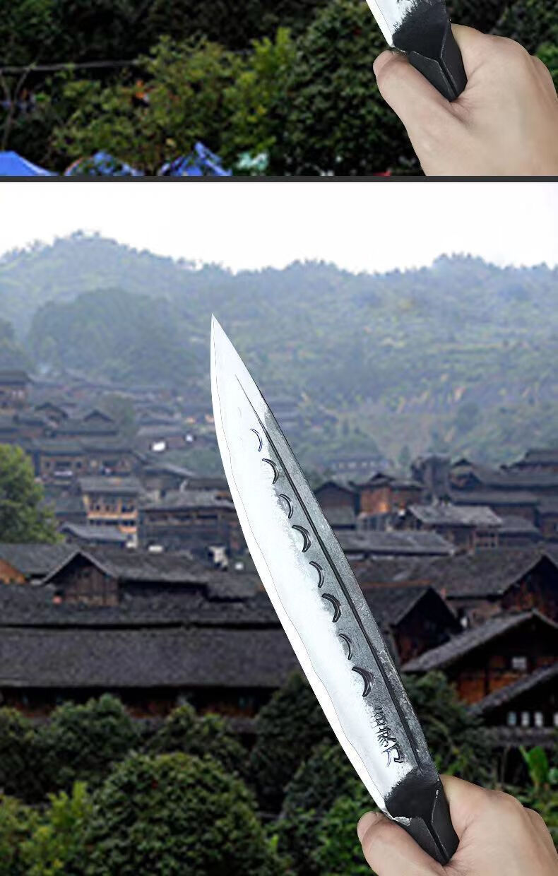 宸轩宝 杀猪放血专用刀杀猪尖刀苗家刀纯手工锻打屠宰刀屠户专用杀羊