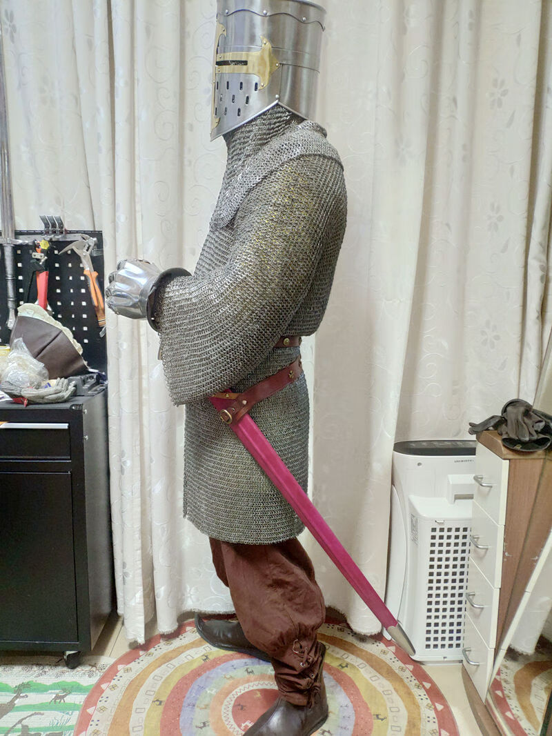 (现货速发)--中世纪欧洲盔甲铆接锁子甲长袖长摆链甲锁甲真人可穿
