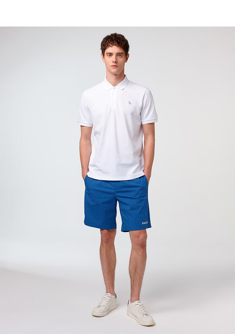 HAZZYS Men's Clothing, Summer Top, Multi-Color Short-Sleeve Polo Shirt ASTZE0CBX71, White WT, 3XL (190/108A5 11