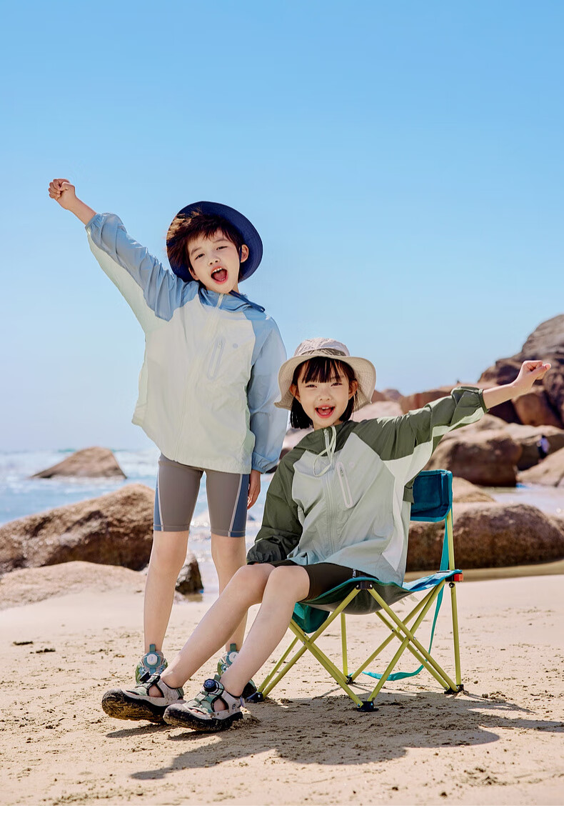 EBAER Kids Sun Protection Jacket Summer UV Protection Breathable Skin Jacket Nordic Blue 160 21