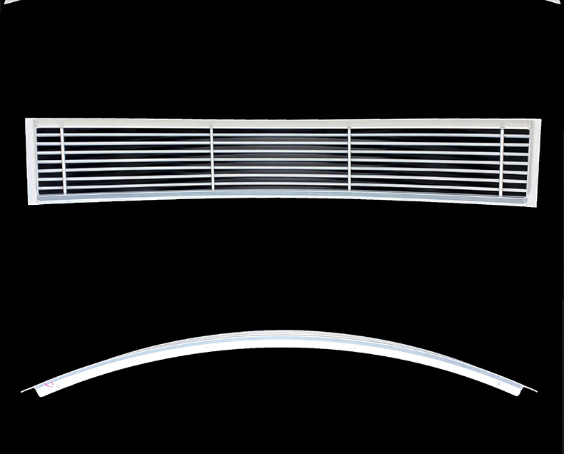 定制弧形中央空调出风口格栅铝合金异形凹凸圆形三角abs拱弧百叶定制