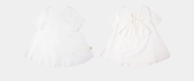 M.Latin Children's Clothing, Girls' Summer Dress, New Style for Summer 2025, Short-Sleeved Dress with Bow Design for Young Girls 11