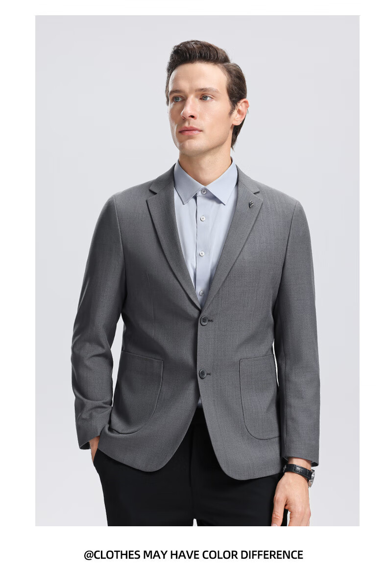 SHANSHAN Men's Spring Casual Simple Versatile Business Fashion Suit Jacket Professional Commuter Blazer Single-Breasted 17