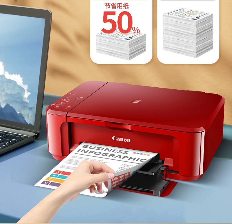 佳能(canon)mg3680彩色喷墨打印机扫描复印一体机家用小型家庭照片