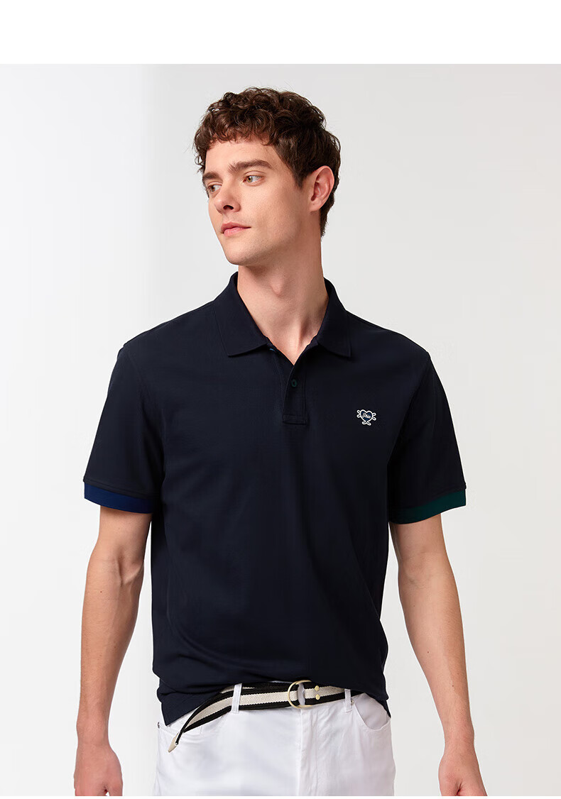 HAZZYS Men's Summer PHIZ Cool-Feeling Short-Sleeve POLO Shirt ASTZE0CBI23, Navy Blue NV, 3XL (190/108A) 13