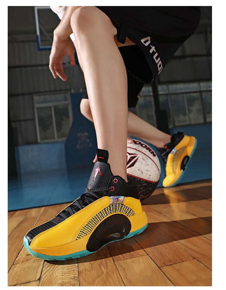 高版本公司级乔35代篮球鞋灰蓝红锡安aj35白蓝郭艾伦紫禁之巅气垫运动