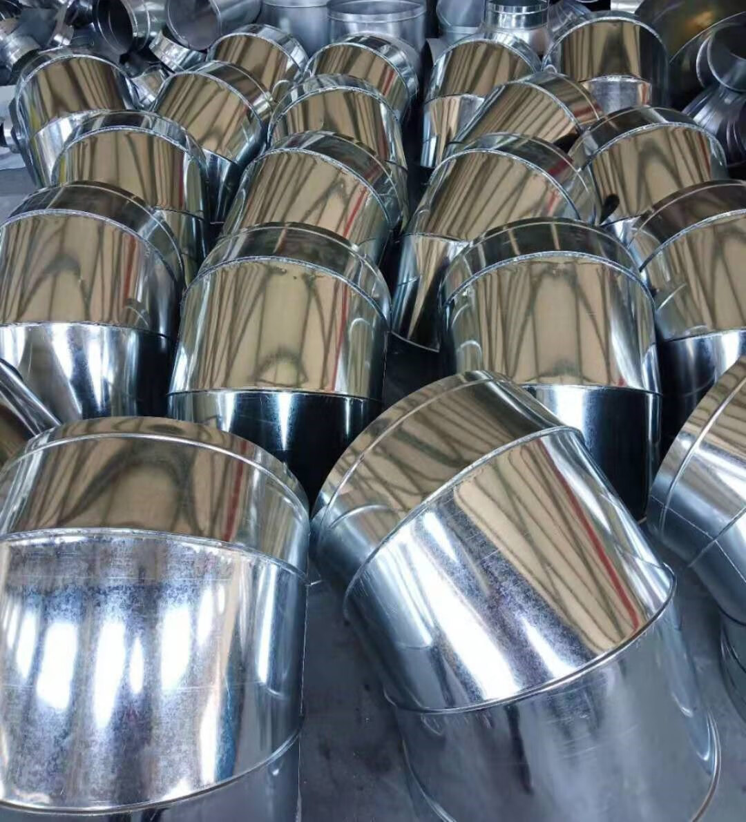 镀锌白铁皮圆弯头90度不锈钢螺旋风管烟囱弯管厨房油烟管道弯头 45度