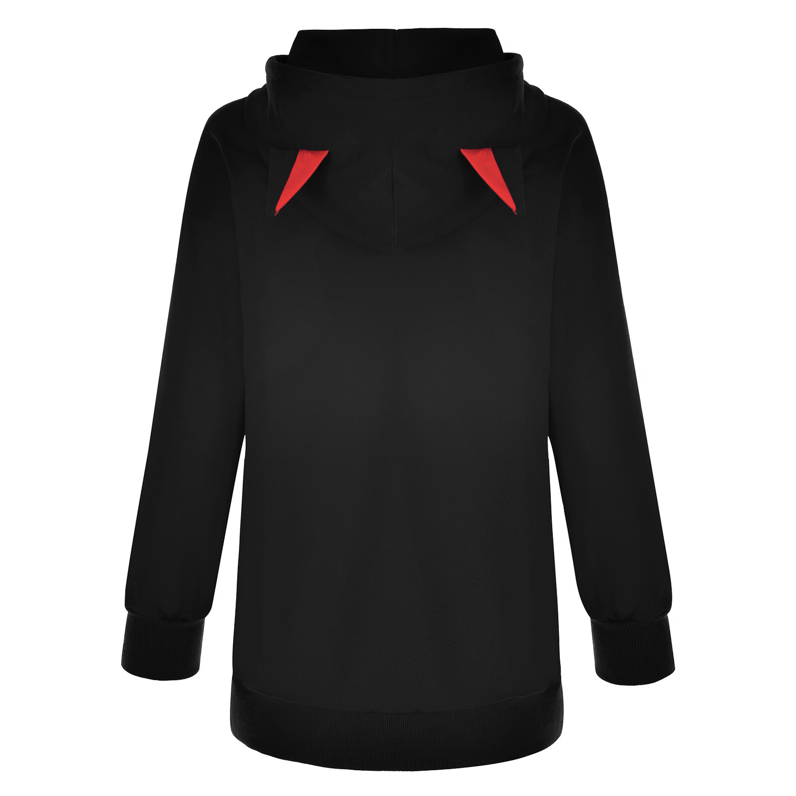 拉夏贝尔la卫衣女一件秋冬加绒宽松韩版中长套头时尚耳朵带帽卫衣女