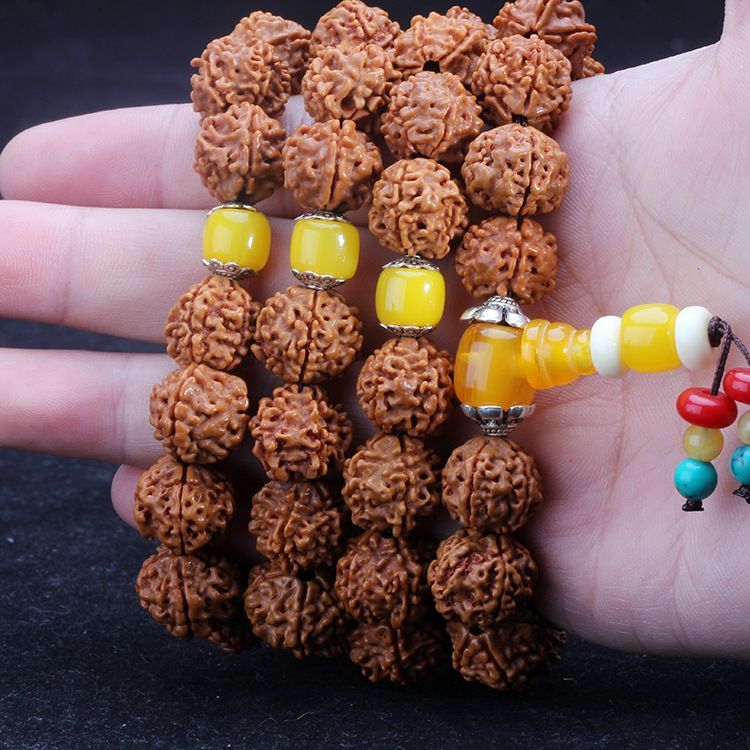 天然金刚菩提手串 尼泊尔五瓣金刚54颗菩提项链 108颗佛珠 2.