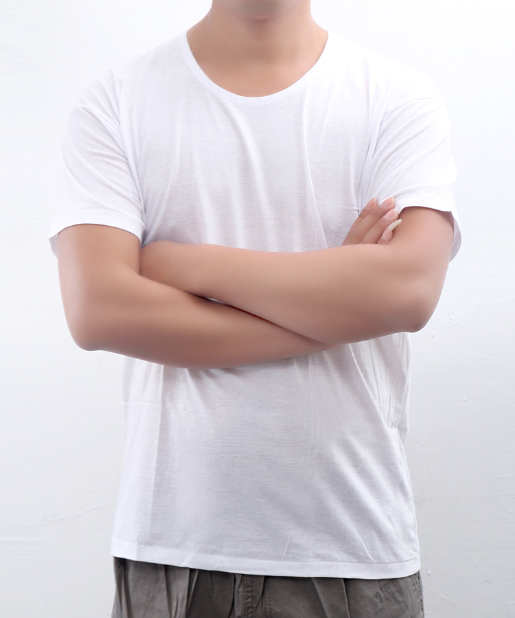 菊花牌老头衫男棉质汗衫纯白色中老年圆领老式宽松全棉短袖背心夏黛芙