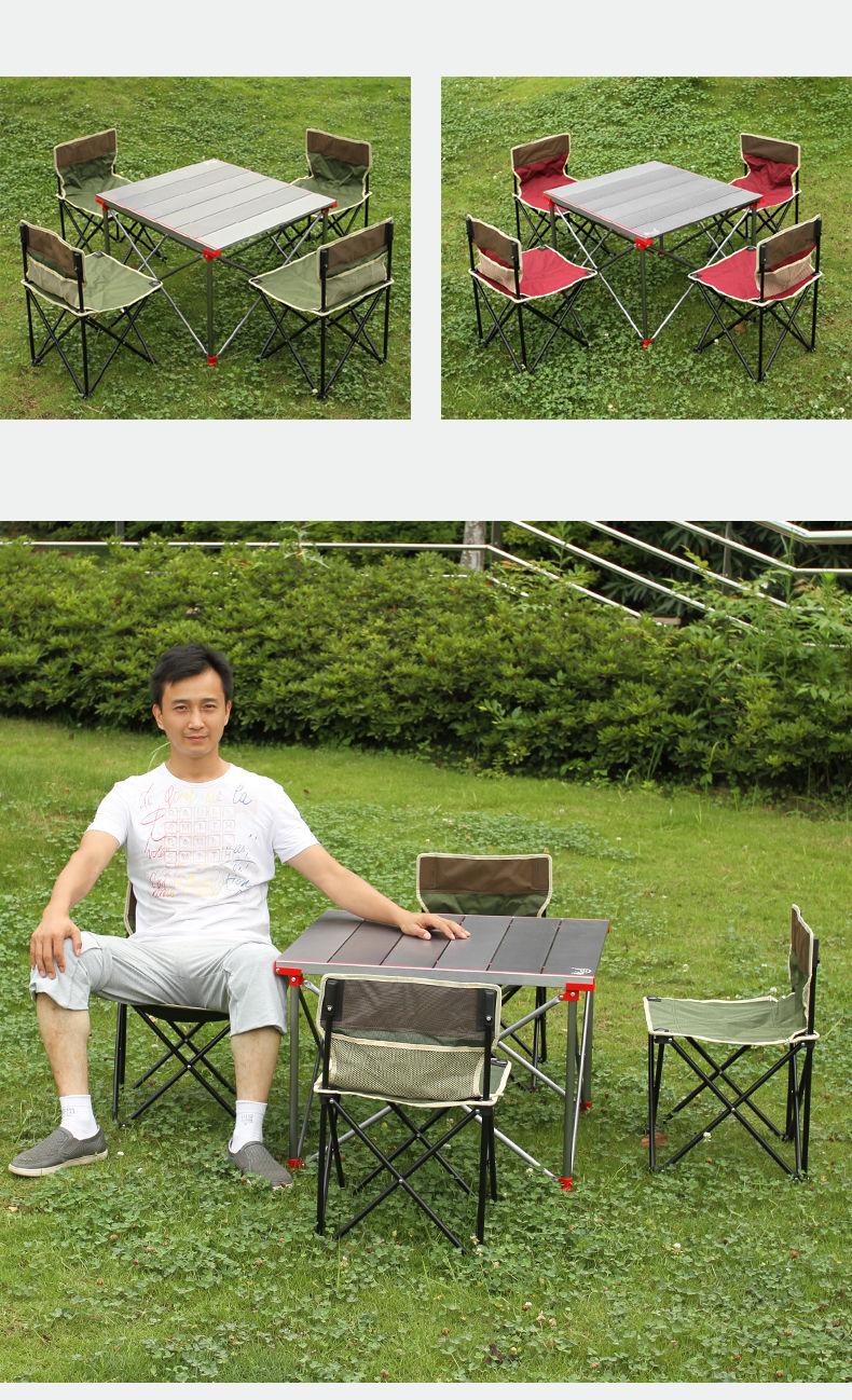 户外便携折叠桌子 铝合金超轻野餐桌折叠桌椅野营桌烧烤桌 钓鱼桌