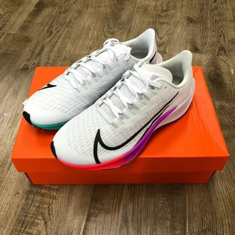 飞马37代飞织防滑防滑运动鞋通用缓震百搭白彩虹学生乔阿洛情侣跑步鞋