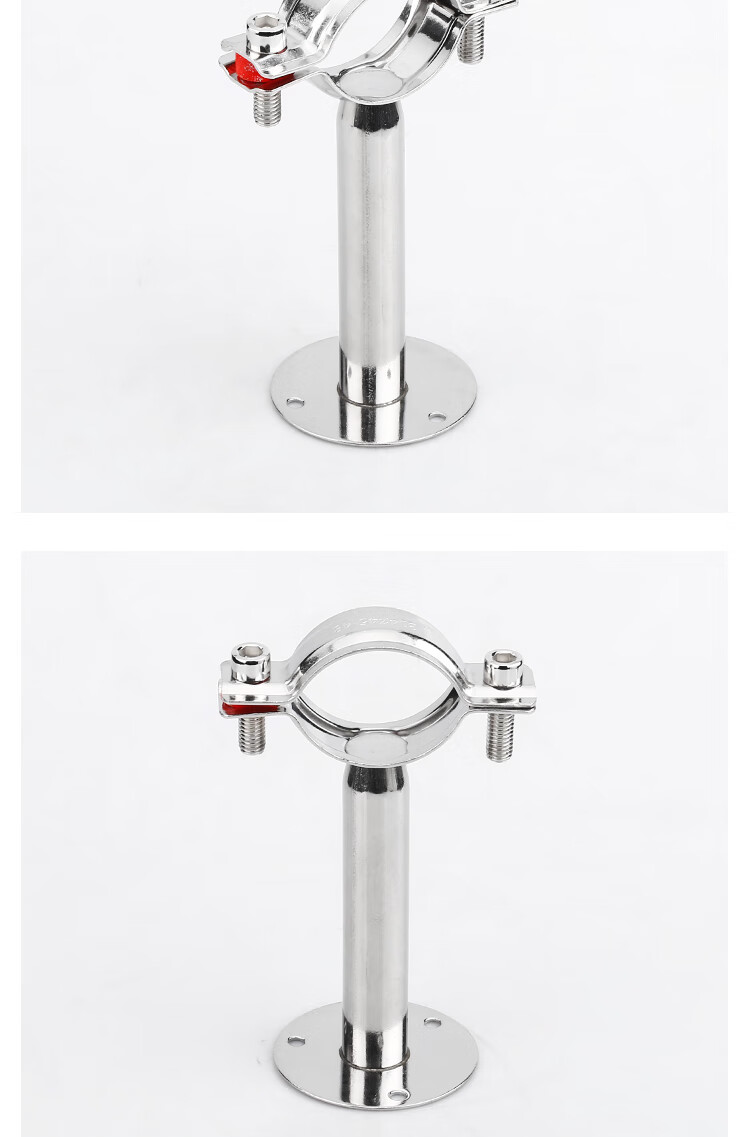 304不锈钢加长管子夹圆管带固定底座管支架紧固墙面卡扣子管卡 304 φ