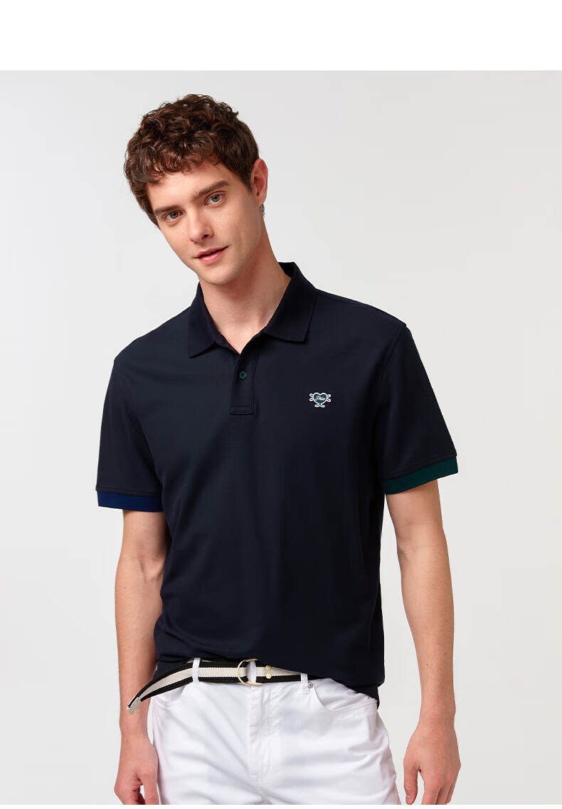 HAZZYS Men's Summer PHIZ Cool-Feeling Short-Sleeve POLO Shirt ASTZE0CBI23, Navy Blue NV, 3XL (190/108A) 12