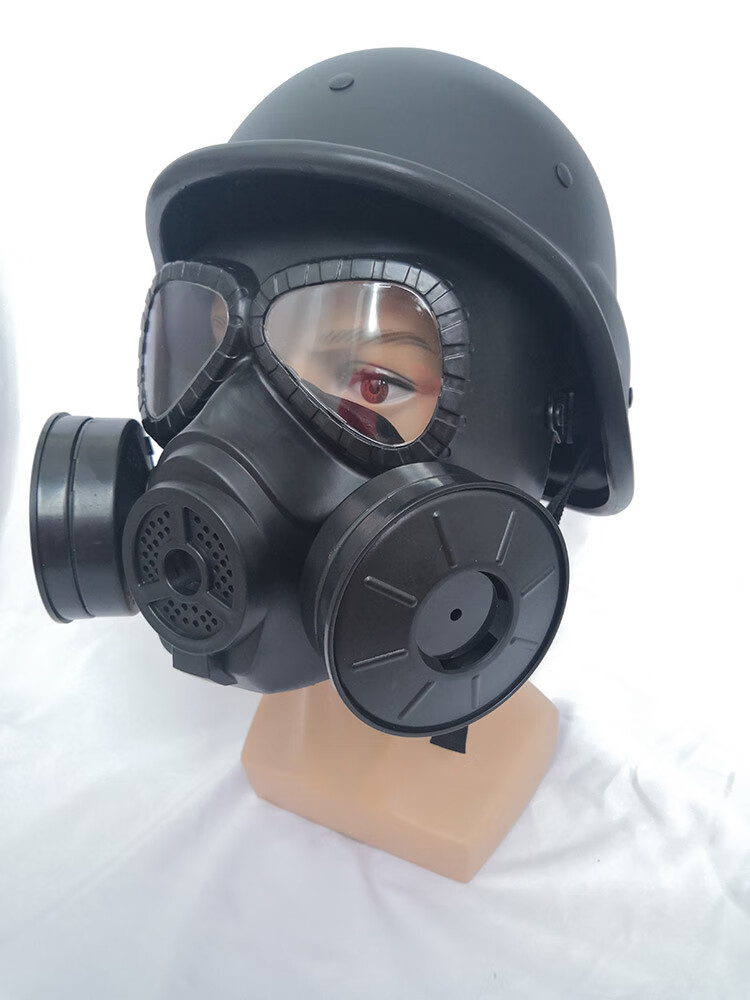 新款防毒面具玩具 打磨头戴式全面具玩具绝地求生儿童游戏冲击防毒
