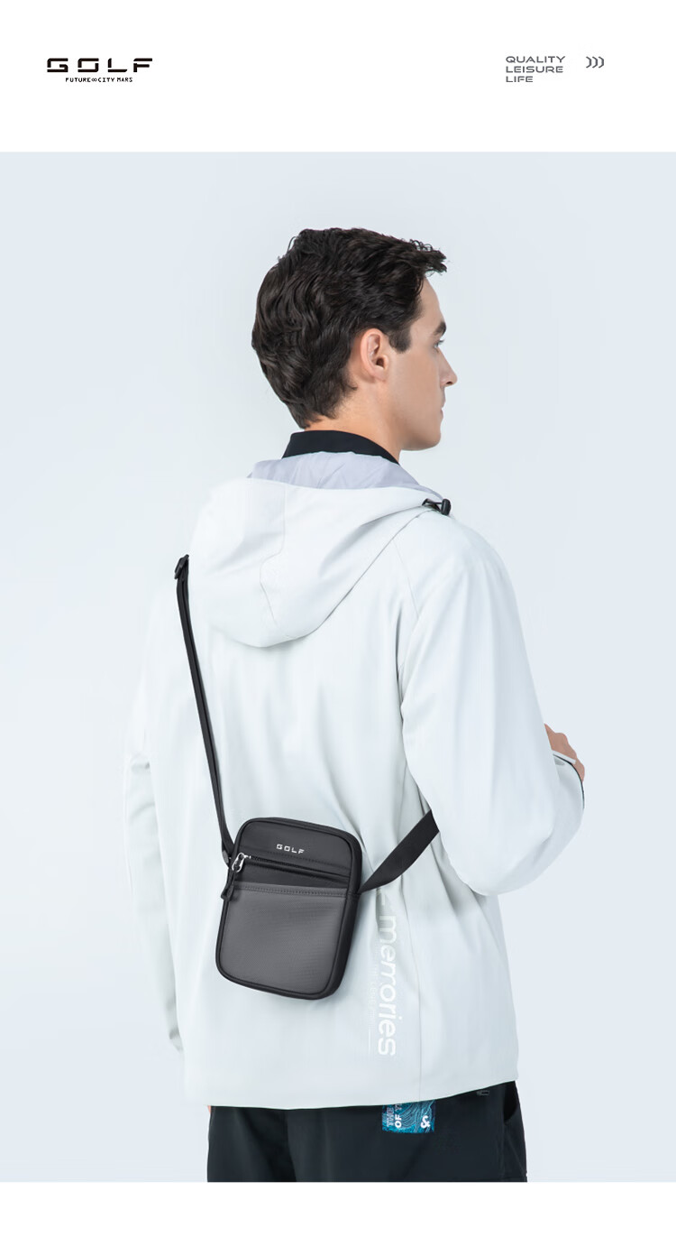 GOLF Men's Casual Shoulder Bag Lightweight Sports Crossbody Bag Commuter Phone iPad Bag Water-Resistant Outdoor 7