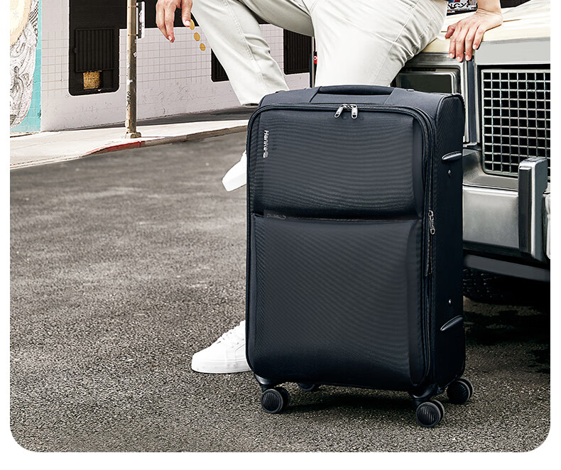 HANKE Luggage Suitcase for Men And Women, Travel Case with Wheels, 24-Inch Black Large Capacity 66L Expandable Password Lock Suitcase 21