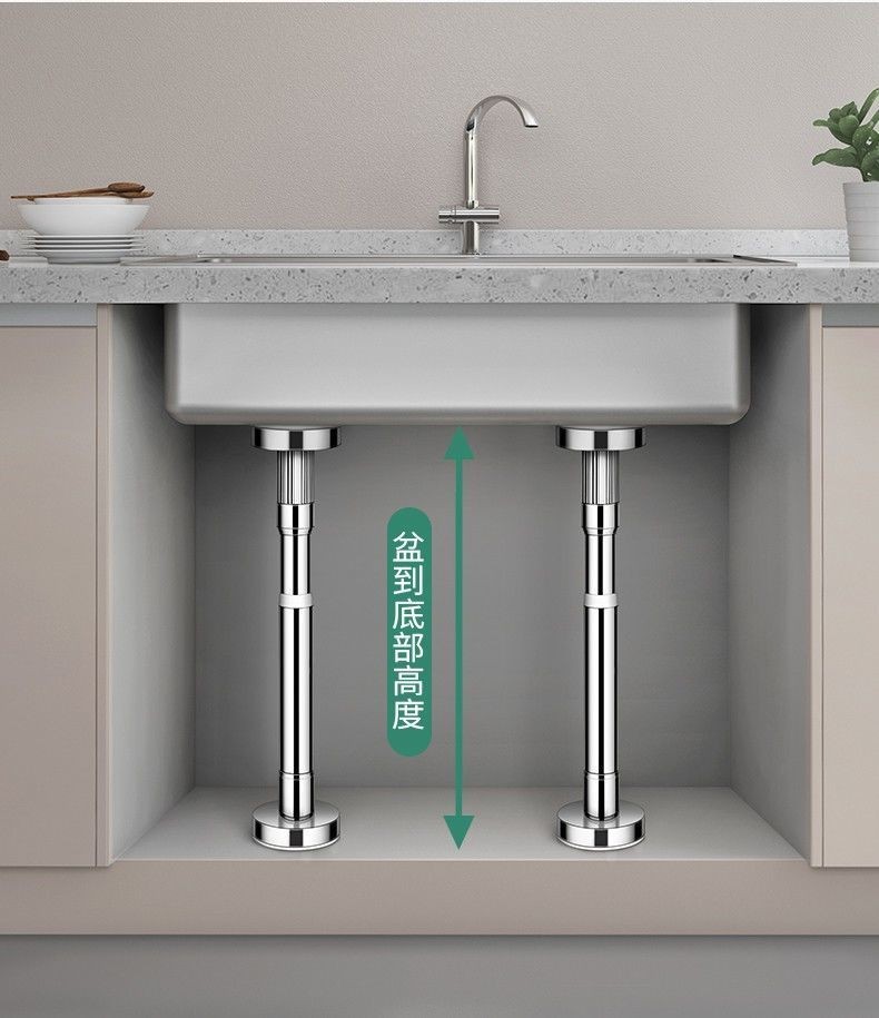 亚伦大力士 免打孔厨房水槽台下盆支撑架陶瓷盆洗脸盆家用洗手盆托架