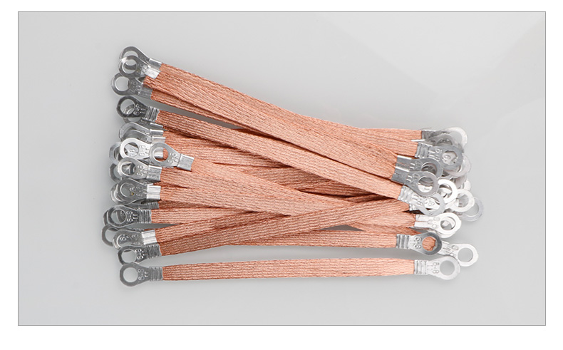 桥架接地线铜编织带铜扁线电箱配电柜过门跨地连接线 2.