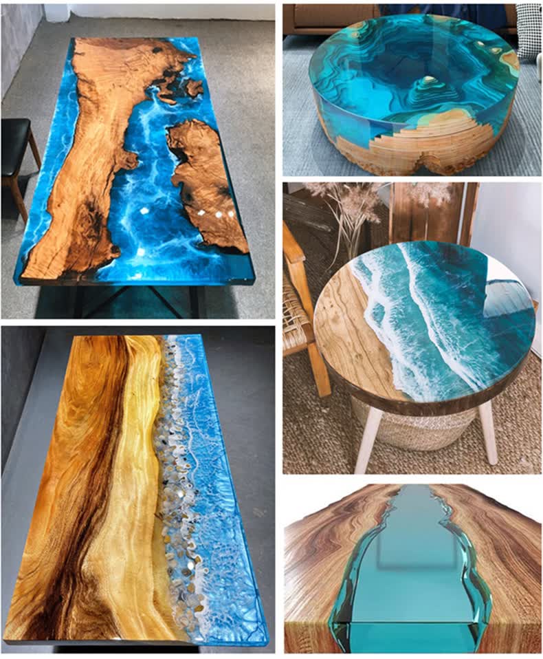环氧树脂ab胶高透明硬胶 河流桌diy材料标本琥珀制作灌封水晶滴胶 超