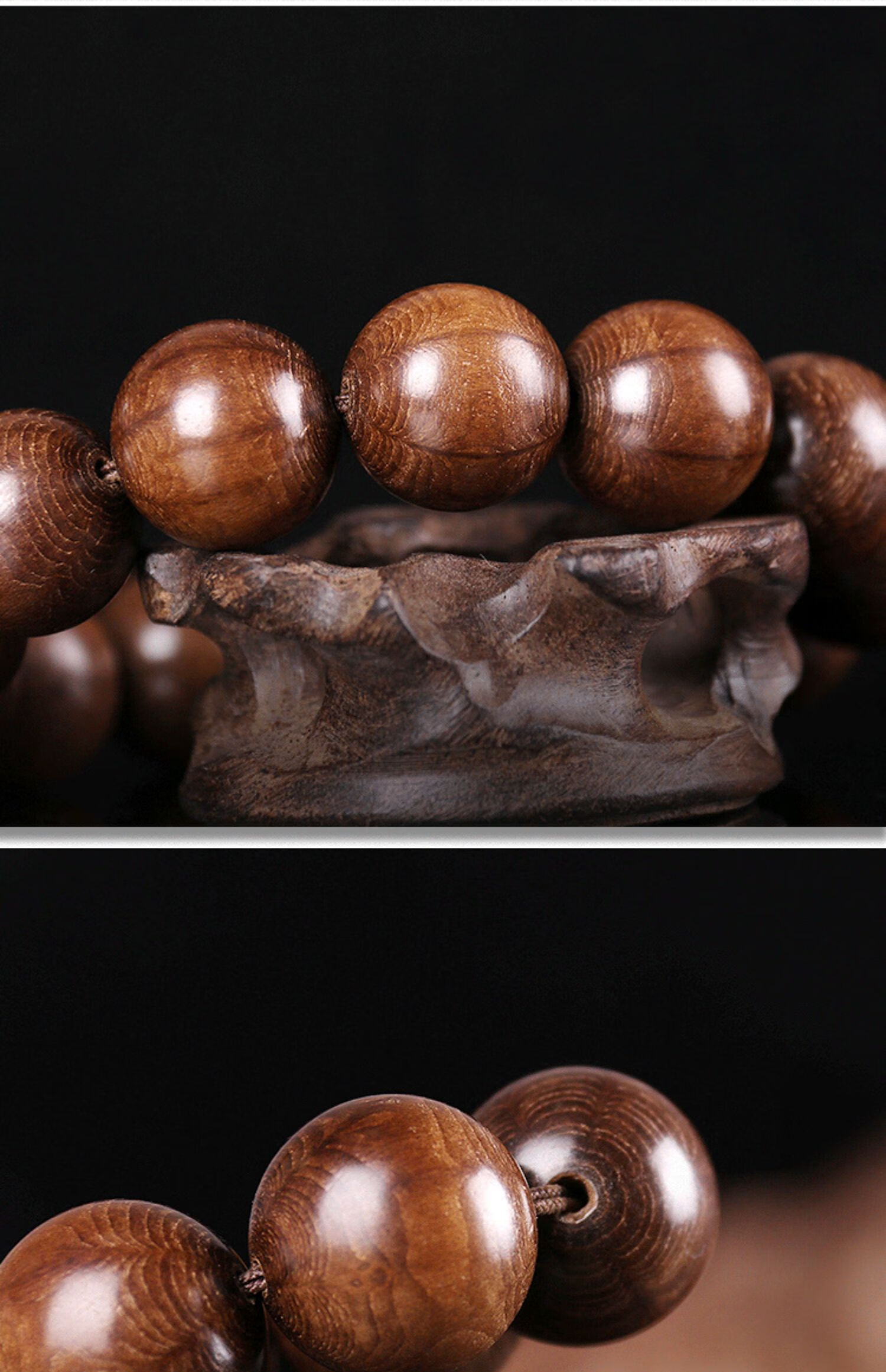 宾煌 精品保z五台山老料六道木佛珠手链降龙木手串手工念珠礼品赠人 1