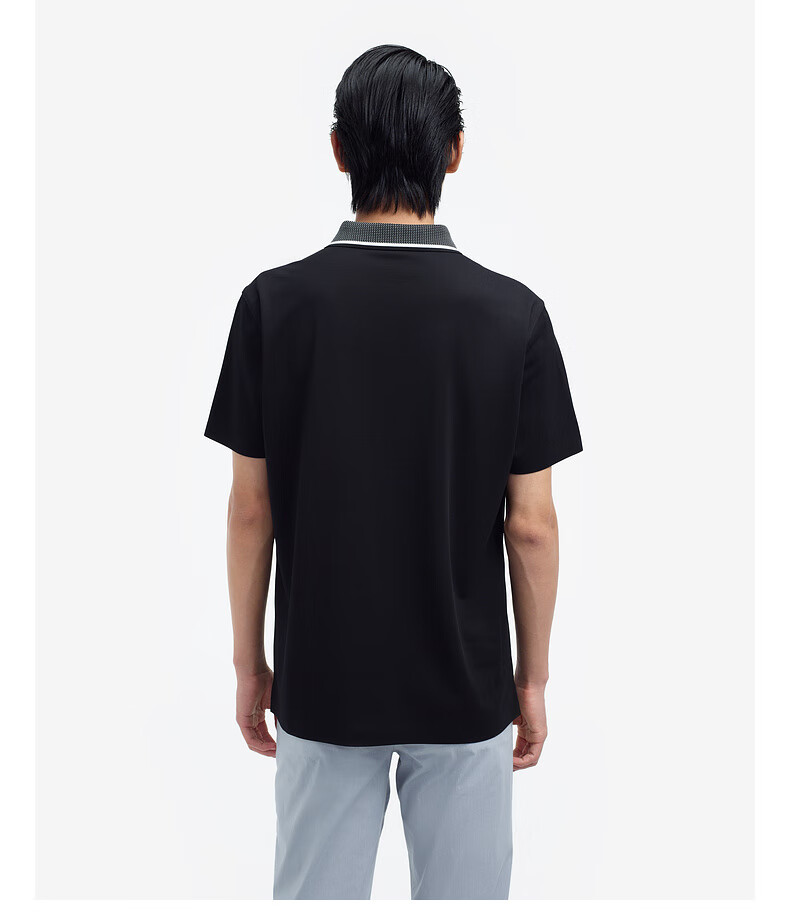 K-Boxing K-Boxing Spring And Summer Business Contrasting Color Lapel Casual Short-Sleeve Polo Shirt BTBE2382, Frost Green, 2XL 14