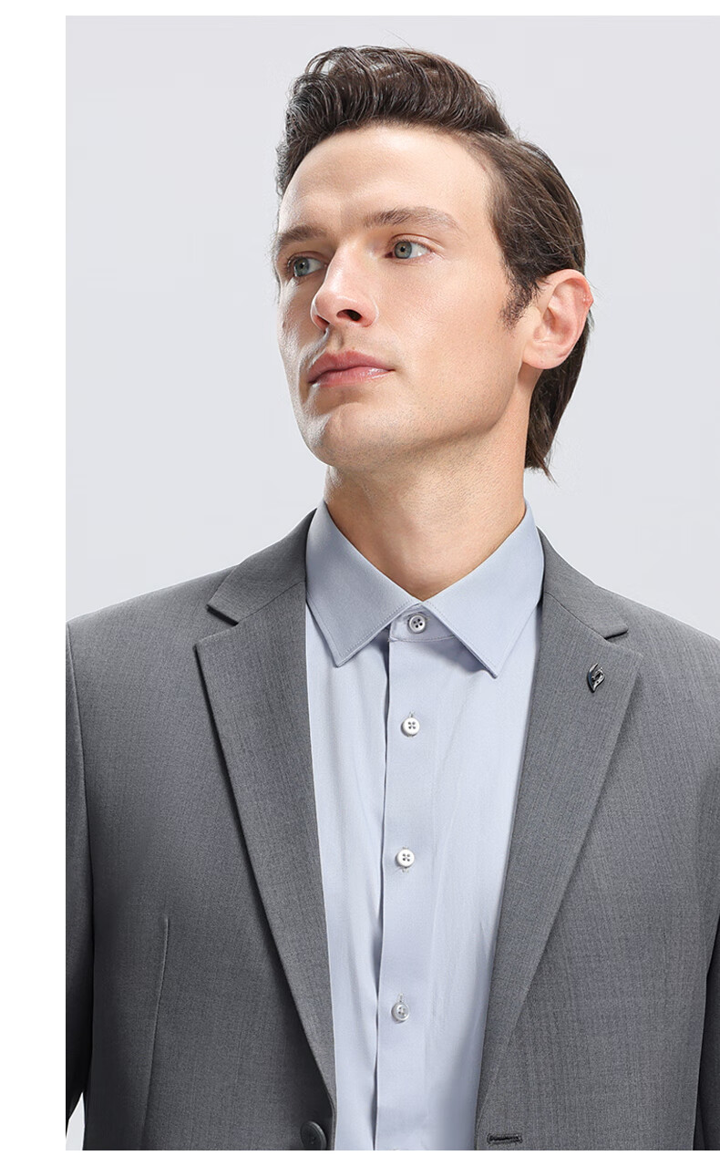 SHANSHAN Men's Spring Casual Simple Versatile Business Fashion Suit Jacket Professional Commuter Blazer Single-Breasted 15