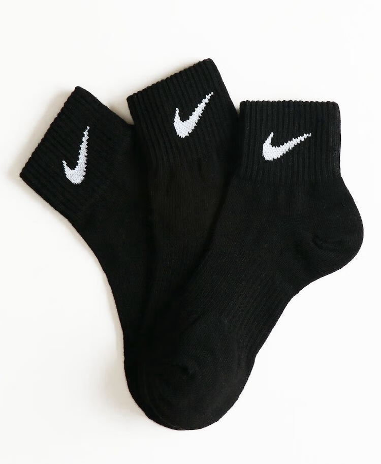nike耐克袜子男女士纯棉中筒运动袜长筒毛巾底跑步防臭秋冬篮球袜 3白