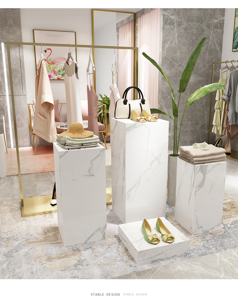 服装店展示架模特地台橱窗展示台中岛流水台装饰摆件陈列道具女装 长