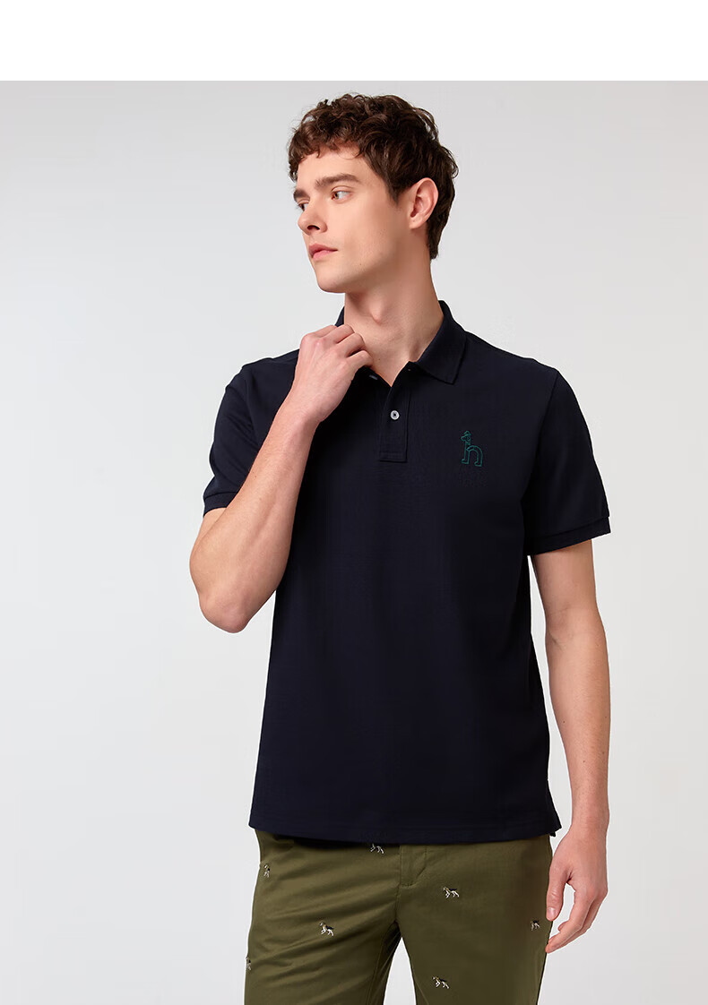 HAZZYS Men's Cooling Short-Sleeve POLO Shirt ASTZE0CBX72, Gray GE M (170/92A46) 8