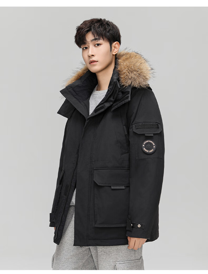 YAYA Unisex Down Jacket Winter Cold-Resistant Hooded Fashion Casual Thick Warm New Year Couple Thick Red Coat 13