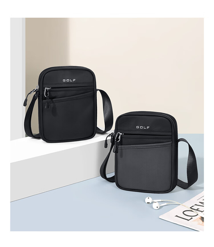 GOLF Men's Casual Shoulder Bag Lightweight Sports Crossbody Bag Commuter Phone iPad Bag Water-Resistant Outdoor 17