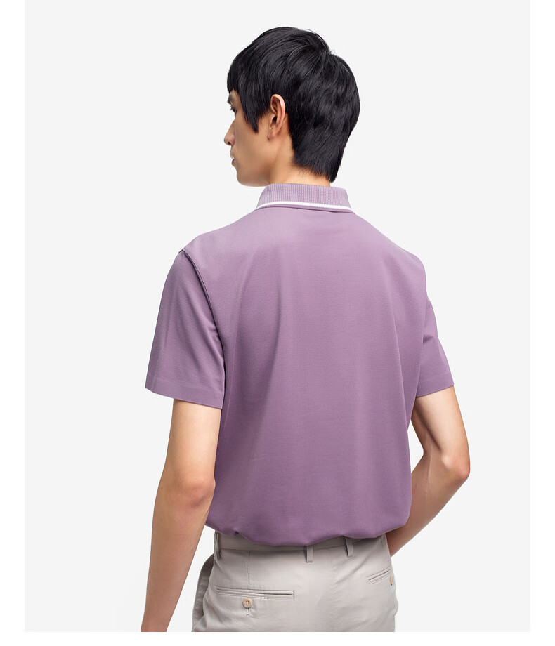 K-Boxing K-Boxing Spring And Summer Business Contrasting Color Lapel Casual Short-Sleeve Polo Shirt BTBE2382, Frost Green, 2XL 20