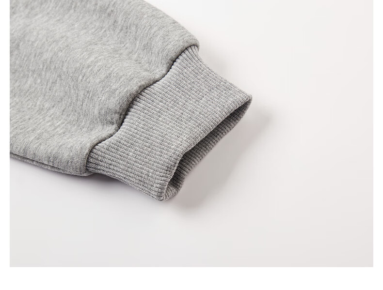 MQD Boys' Autumn New Arrival, Preppy Style Sports Casual Simple Outfit, Semi-Turtleneck Sweatshirt, Light Heather Gray, Size 110 11