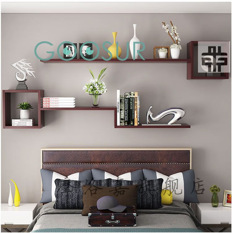 宏科华墙上置物架客厅电视背景墙装饰架壁挂创意格子墙壁柜卧室墙面