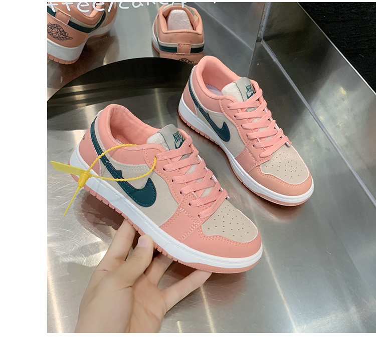 女鞋酒红色2022新品百搭网红时尚ins潮休闲红色空军一号板鞋 681粉色