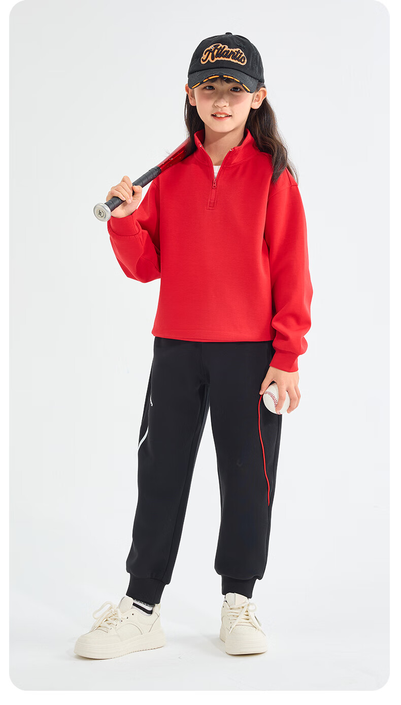 Jeanswest Children's Outfit Spring And Autumn 2026, Boys' Stylish New Year's Clothing, Trendy Sweatshirt for Older Children, Red Clothes for Little Boys 15