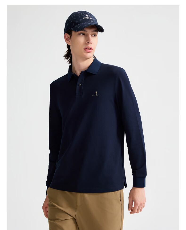 Biyinlefen [Functional Cotton] 2025 Spring New Men's Turn-Down Collar Long-Sleeve Polo Shirt, Lightweight Athletic Casual Skin-Friendly Top 15