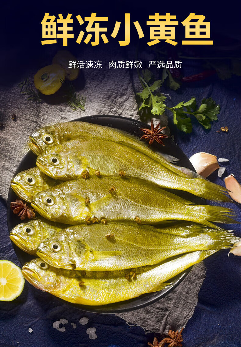 禧客鲜 青岛小黄花鱼新鲜海捕鲜活5斤小黄鱼冷冻生鲜海鲜水产深海鱼 5
