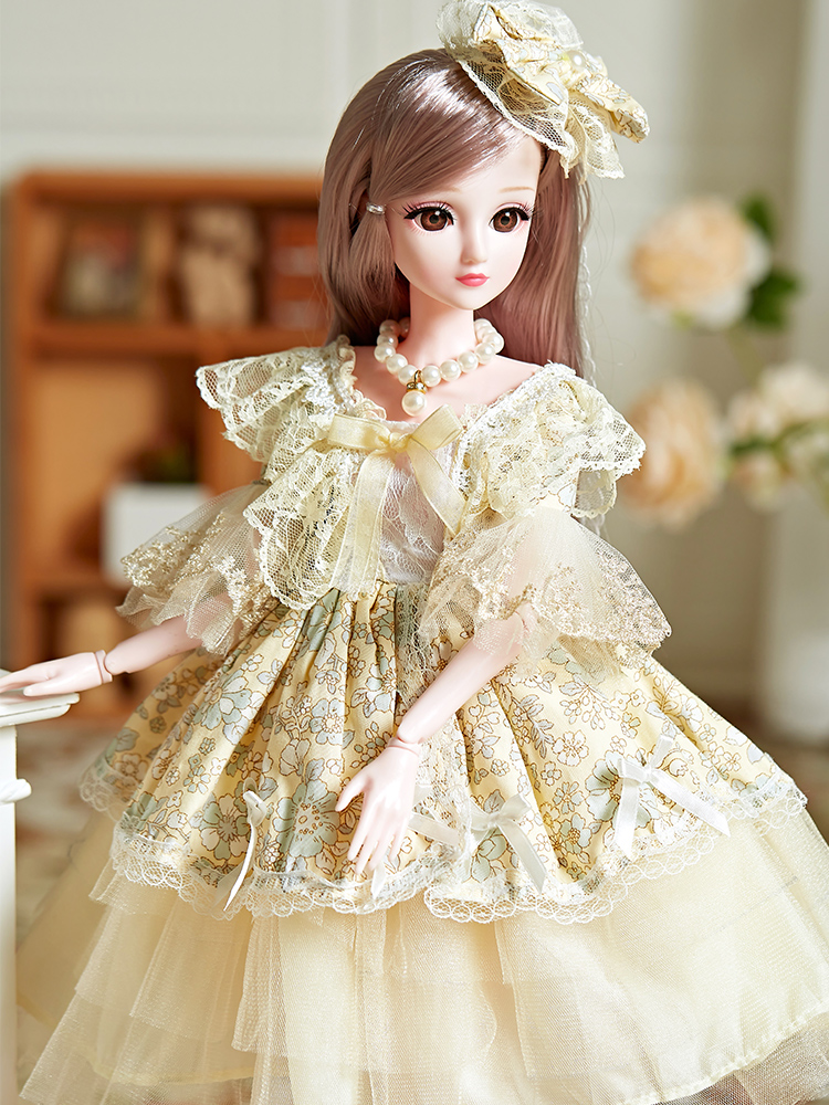 芭比娃娃60厘米衣服60厘米彤乐芭比娃娃衣服玩具可穿脱的公主裙换装