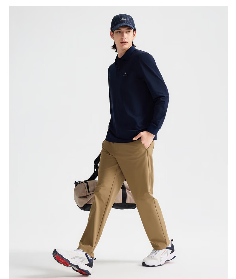 Biyinlefen [Functional Cotton] 2025 Spring New Men's Turn-Down Collar Long-Sleeve Polo Shirt, Lightweight Athletic Casual Skin-Friendly Top 16