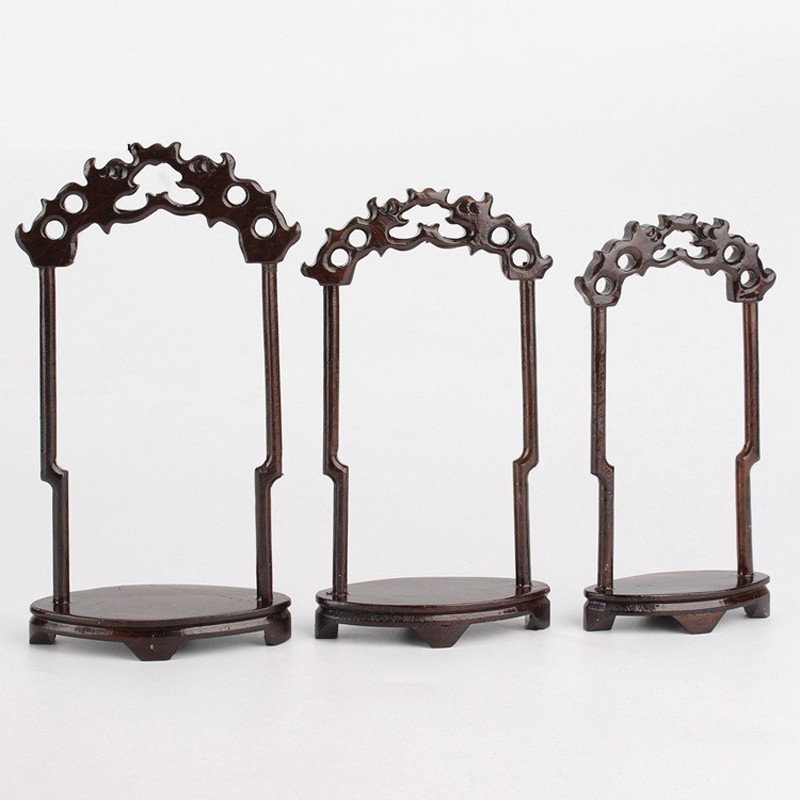 轩品阁黑梓木工艺品吊玉架挂玉架龙门首饰架饰品架玉石架摆件玉器架子