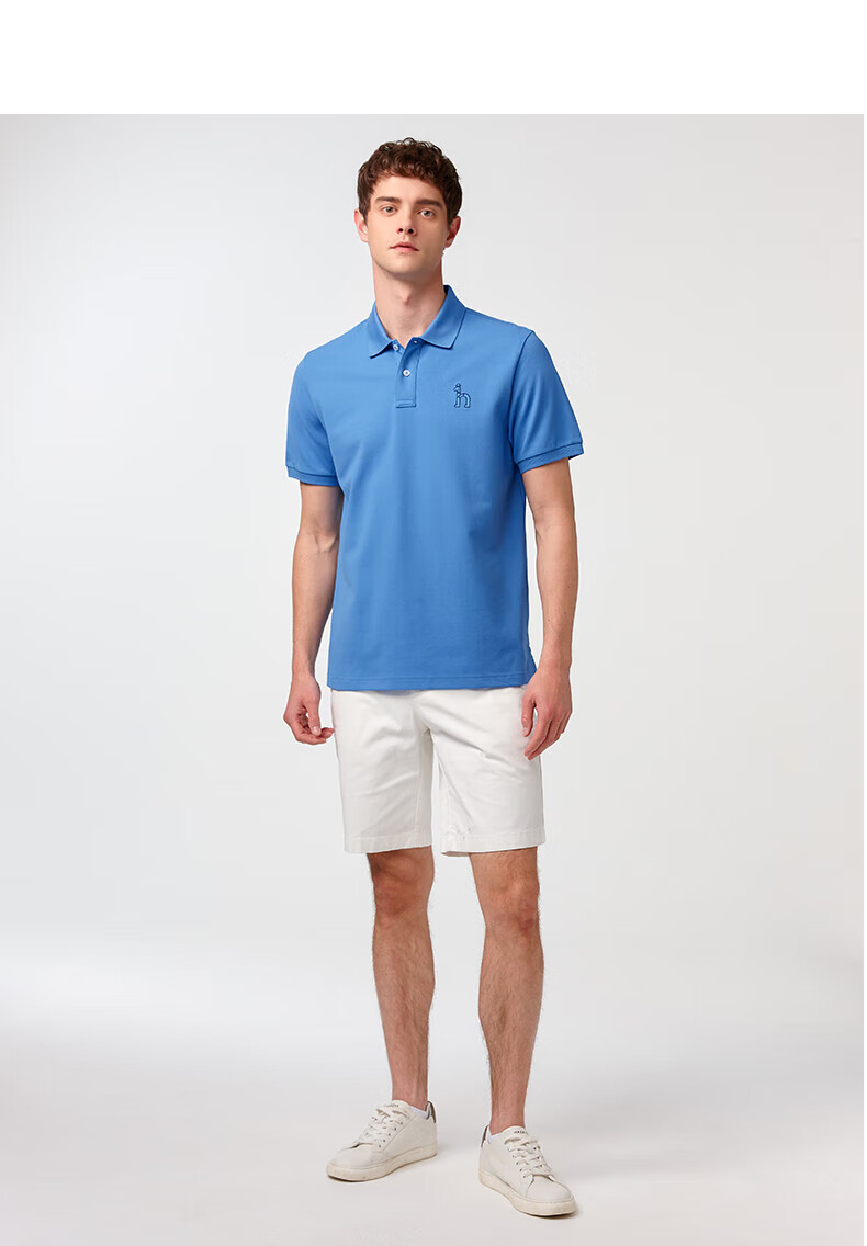 HAZZYS Men's Cooling Short-Sleeve POLO Shirt ASTZE0CBX72, Gray GE M (170/92A46) 10