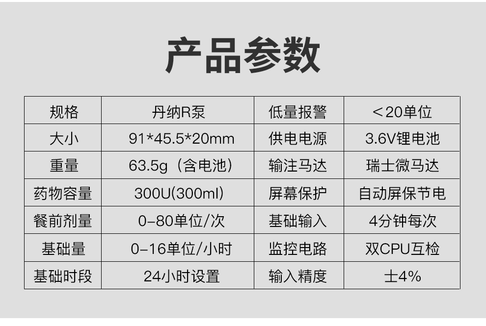 丹纳进口胰岛素泵r系列 家用智能胰岛素注射笔 带无线遥控器血糖仪