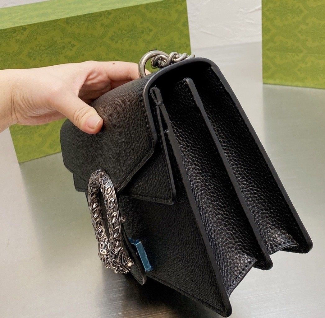 酷奇经典酒神系列链条虎头方包牛皮品质内有隔层拉链大容量百搭衣裙 1