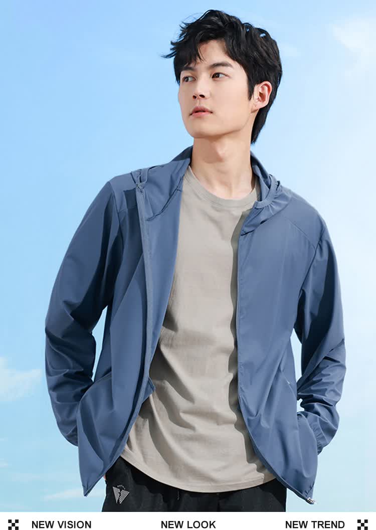 真维斯男装 2022春秋新款 男士防晒衣 js 宝蓝色2680 175/80a/l【图片