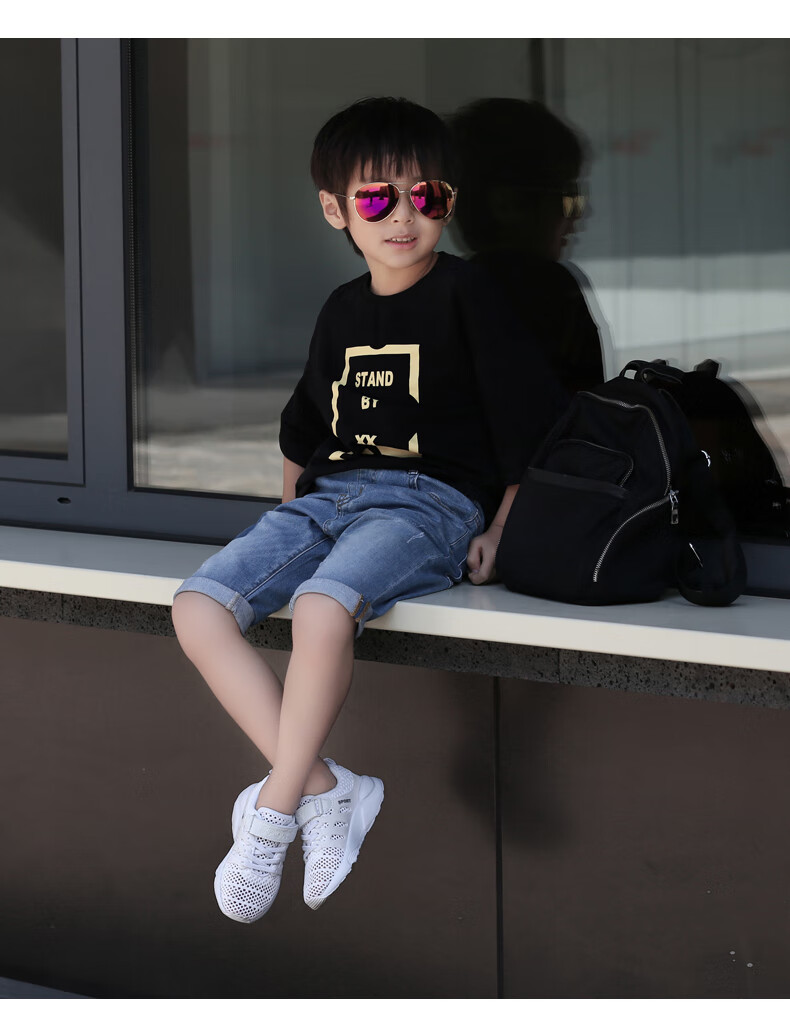 儿童鞋子2019春秋季网面十岁男童运动鞋12中大童9小学生8男孩春款 t02