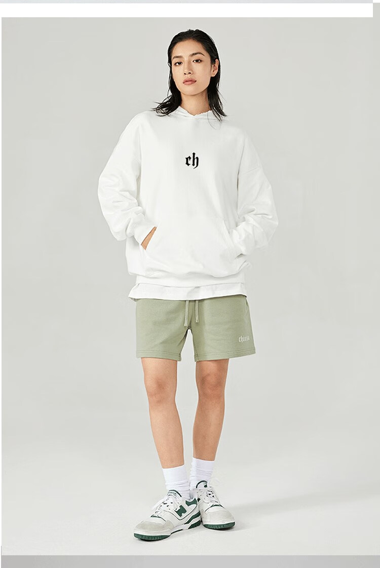 海澜之家旗舰同款ch连帽卫衣男女同款美式国潮牌高街宽松简约cb情侣